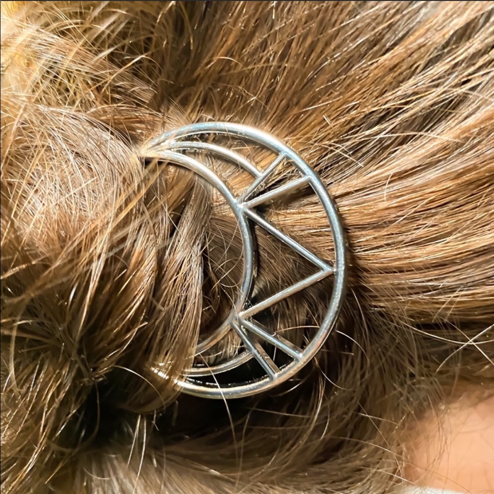 Geometric Moon Hair Barrette